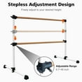 thumbnail image 3 of Ambifirner 6FT White Solid Wood Ballet Barre With Adjustable Range Of 6.7-46 Inches For Dance Practice, 3 of 8