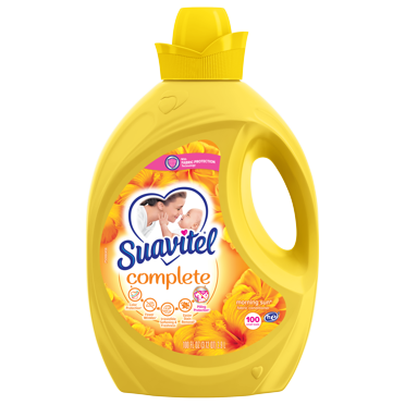Suavitel Complete Liquid Fabric Softener and Conditioner, Morning Sun, 100 oz, 100 Small Loads