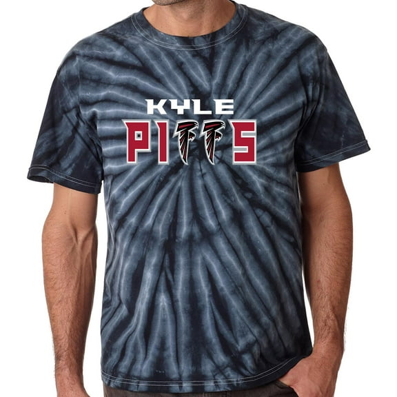 TIE-DYE Black Falcons Kyle Pitts Logo T-shirt ADULT