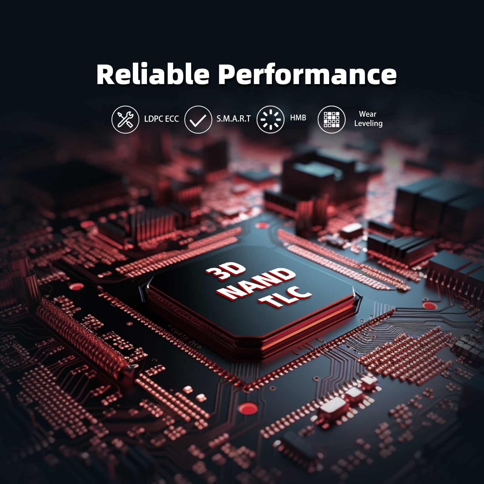 KingSpec NX 2TB Gen3x4 NVMe M.2 SSD - Up to 3500MB/s, 3D NAND Flash M2 2280 Internal Solid State Drive for Desktop and Laptop