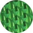 thumbnail image 1 of Ahgly Tapis Rond Lavable en Machine Intérieur Transitionnel Vert, 5 Pieds Rond, 1 of 7