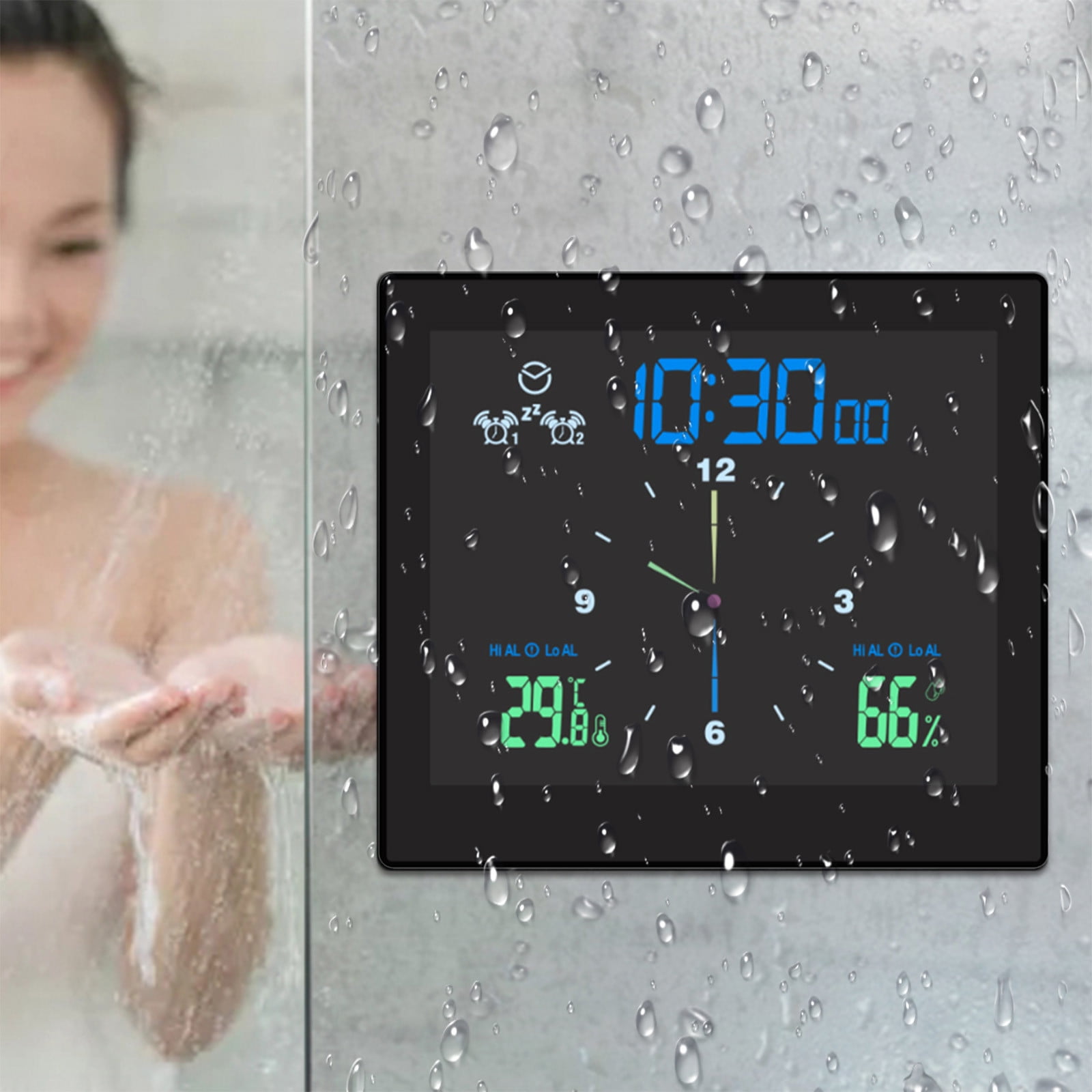 Shower Clock, Clock Timer, Splashproof, Visual Countdown Timer, Time Management Tool, Indoor