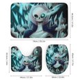 thumbnail image 3 of Undertale Sans 4PCS Bathroom Sets Shower Curtain Sets with Toilet Lid Cover, U-Shaped Mat And Bath Mat, 3 of 8