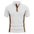 thumbnail image 3 of CHENHANN Men’s Polo Shirts Short Sleeve Button Down Corduroy Shirt Slim Fit White Fashion Clothing for Man, 3 of 3