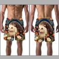 thumbnail image 3 of luoweisi Men's Beach Shorts Quick Dry Swim Trunks with Mesh Lining Hedgehog L, 3 of 5