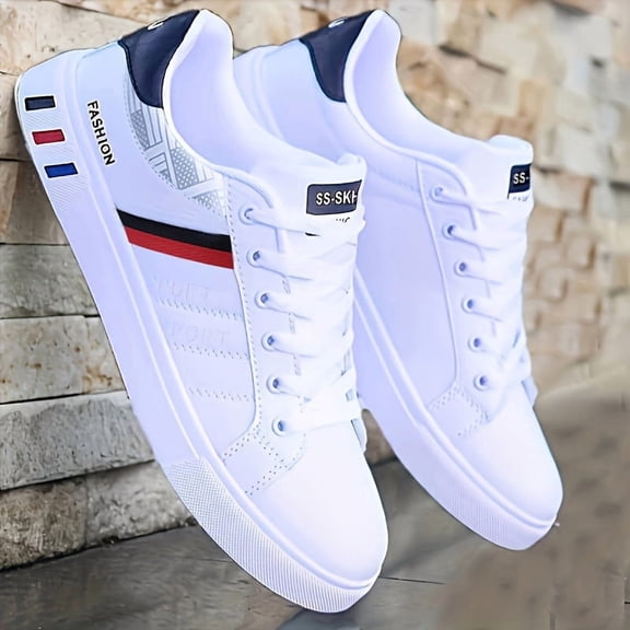 Men's Lace-up Sneakers • Striped Skate Shoes • Breathable and Comfortable • Providing Excellent Traction