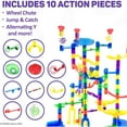 thumbnail image 6 of Marble Genius Marble Run Booster Set - 20 Pieces Total (Marbles Not Included), Construction Building Blocks Toys for Ages 3 and Above, with Instruction App Access, Add-On Set, Primary, 6 of 8