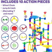Marble Genius Marble Run Booster Set - 20 Pieces Total (Marbles Not Included), Construction Building Blocks Toys for Ages 3 and Above, with Instruction App Access, Add-On Set, Primary