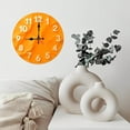 thumbnail image 6 of Orange Modern Wall Clock Home Decor 10-Inch Silent Wooden Wall Clock, Battery Operated (AA Batteries Not Included), Artistic Home Decor, 6 of 7