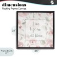 thumbnail image 4 of Stupell Industries Farmhouse Live Full Bloom Florals Black Floating Frame Canvas Art, 25 x 25, by Carol Robinson, 4 of 8