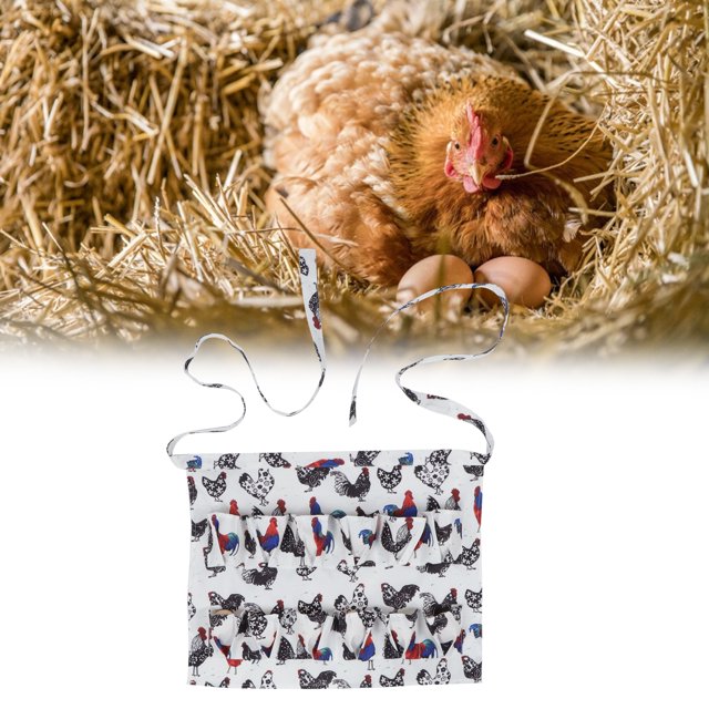 Delantal de recolección de Huevos Con Múltiples Bolsillos para Huevos de Pato de Gallina, Suministros de Granja