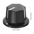 thumbnail image 2 of MLINS 10 Pcs Instrument Volume Knobs Guitar Knob Cap 2.30X2.30X1.40CM Black, 2 of 8