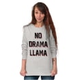 thumbnail image 3 of No Drama Llama Alpaca Chill Relaxed Plus Size Long Sleeve Graphic Tee Shirt Brisco Brands 3X, 3 of 5