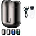 thumbnail image 1 of Repertoireof Rasoir, Nouveau Rasoir de Poche 2025 USB Mini-Hautes, Mini Rasoir Électrique Portable à Double Tête, Rechargeable, Étanche, Lavable, Double Rasoir pour Usage Humide et Sec (Gris), 1 of 9