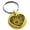 Gold, variant on Stainless Steel Floral Lotus Heart Engraved Small Medallion Circle Charm Keychain Keyring