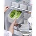 thumbnail image 3 of Contenedores de almacenamiento de alimentos con colador extraíble for nevera, contenedor transparente for guardar frutas, 3 of 7