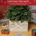 thumbnail image 4 of HOMCOM 24" Wooden Christmas Tree Collar Box Light Distressed Wood Finish, 4 of 10