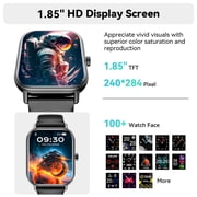 Mingdaln Men Smartwatch,46mm with Answer/Make Calls/120+ Sport Modes/IP68 Waterproof, Fitness Tracker fits for Android and iPhone Devices, perfect gift (Black)