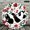 12x12in, variant on Patifu 10 Inch Round Wooden Wall Clock Panda Lying Among Hearts And Flowers Silent Sweep Movement 10x10in