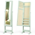 thumbnail image 4 of Demi Bonn Vanity Desk & Stool Set, LED Lighted Mirror 7 Drawers 3 Shelves, Built-In Charging Station, White, 4 of 7
