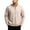 Khaki, variant on TOUMENY Men Zip Sweater Casual Full Zip Up Stand Collar Long Sleeve Solid Knit Pullover Jacket Loose Fit Fall Winter Fashion Basic Outerwear Black L