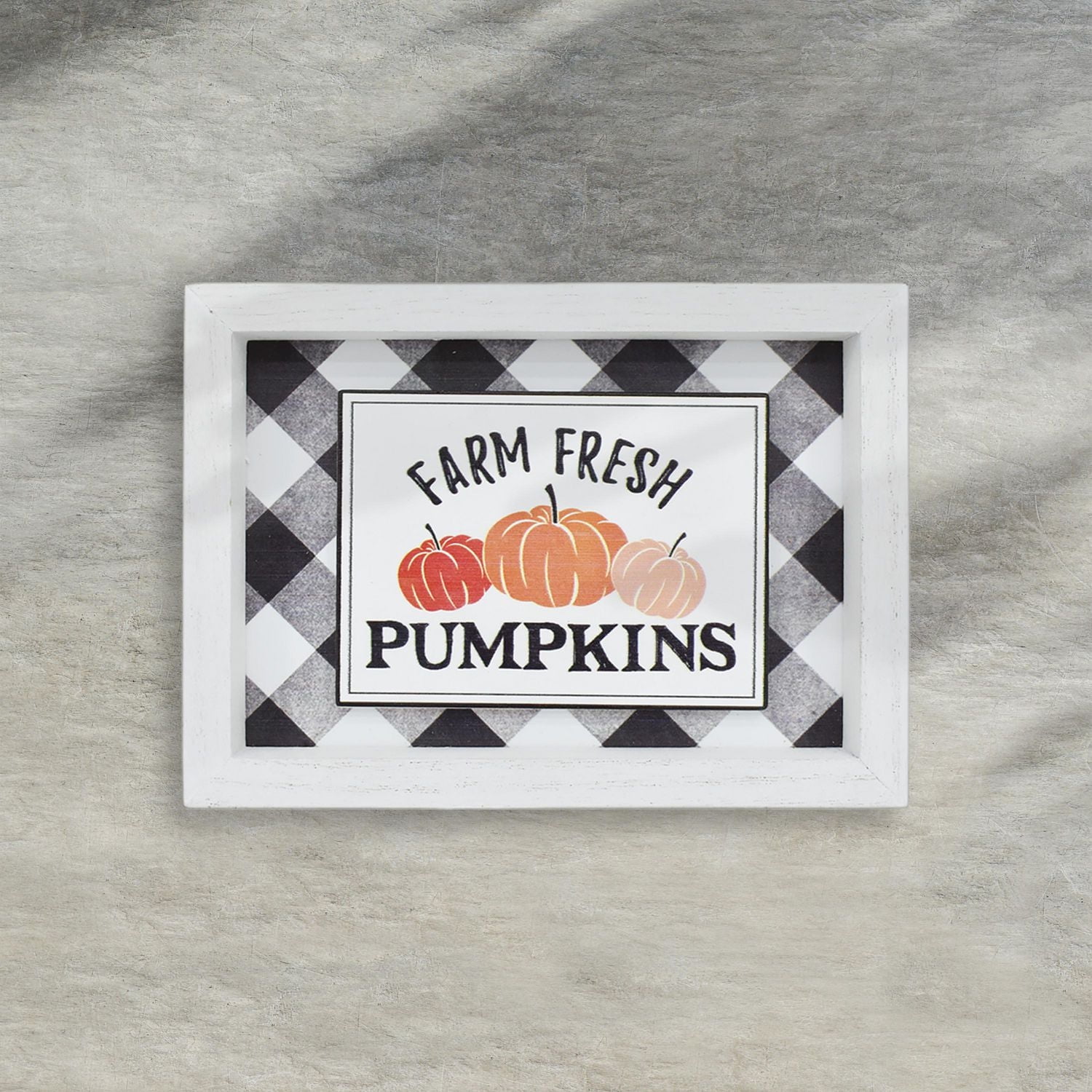 WAY TO CELEBRATE FARM FRESH PUMPKINS DESIGN BACKING FRAME DECOR