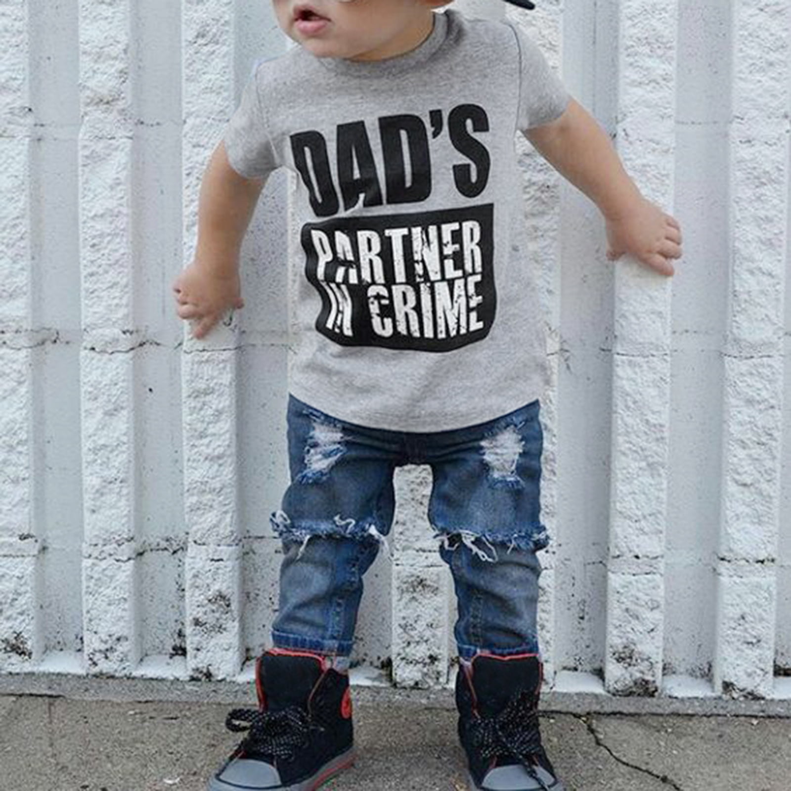 Toddler Kid Baby Boys Letter T-shirt Tops Tee Shorts Pants Clothes Outfits Set U 