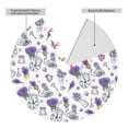 thumbnail image 2 of Yiaed Lavender Bicycle Print Christmas Tree Skirt , Tree SkirtsTree Mat for Christmas Winter Holiday Indoor Decorations-30", 2 of 7