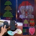 thumbnail image 1 of Cortina de Luces 3 * 3 Metros 400 LED,8 modos luces Inteligentes con Control de APP + Remoto IR,Patrones y textos DIY,Varios patrones de vacaciones,subir imágenes y otros al para Navidad,Fiesta,Boda, 1 of 8