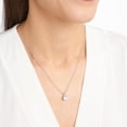 thumbnail image 3 of Collier Pendentif en Argent Sterling à Zircon Cubique Rond, 18 Pouces, 3 of 7