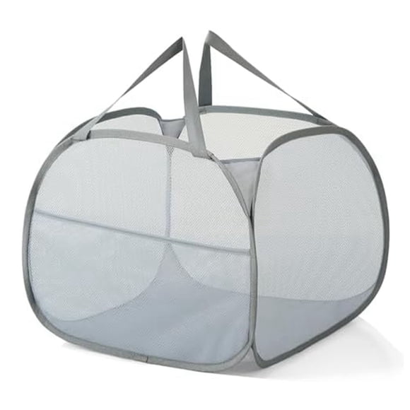 Cesto para la Colada Emergente de Plegable con Asas Fuertes, Cesto para Ropa Que Se Abre con Bolsillos Laterales, Cestas de Almacenamiento-D