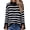 C Black, variant on DOKOTOO Pullover Sweaters for Women Casual Loose Long Sleeve Mock Neck Ribbed Jumper Sweaters Chunky Knit Baggy Fall Striped Sweater Top Size Large US12-14