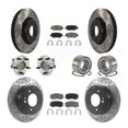 thumbnail image 1 of Transit Auto Front Rear Wheel Hub Bearings Assembly Coated Disc Brake Rotors and Ceramic Pads Kit (10Pc) for Car Hyundai Sonata - Left Right Side (Driver Passenger) KBB-117556, 1 of 10