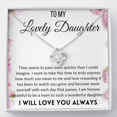 thumbnail image 4 of To My Daughter | Gift for Daughter from Mom | Birthday | Graduation | Christmas Present | Daughter Necklace | Mother Daughter Gifts, Anniversary Gift, . Necklace Jewelry With Meaningful Messages S, 4 of 6