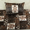 thumbnail image 5 of King / Queen / Twin Brown Decorative CA King 86"x18" Bed Runner WITH Pillow Cover, Persian Pattern & Quilted Bed Scarf on Satin fabric - Parisa, 5 of 5