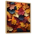 thumbnail image 2 of Designart "Palette Muted Leaves Autumn wall decor II" Floral & Botanical Floater Framed Wall Art Print, 2 of 7