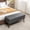 43.3" Dark Gray Ottoman, variant on 48" Ottoman with Storage,Modern Style,Storage Bench with Upholstered Tufted Faux Leather PU,Lift-Top Lid,Suitable for Bedroom,Living Room,Brown