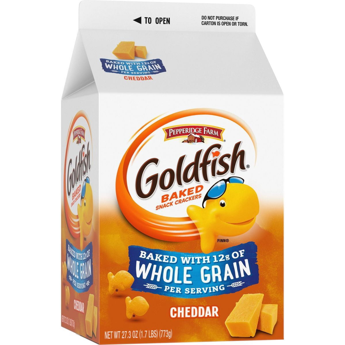 Goldfish Cheddar Cheese Crackers Baked with Whole Grain Carton - 27.3oz - Pack of 2