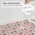 thumbnail image 5 of Yiaed Paris Print Highly Absorbent Microfiber Kitchen Counter Mat, Dish Drying Pad for Dishes, Utensils, Pots and Pans, Large 18" x 24", 5 of 7