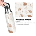 thumbnail image 4 of Yayeee 33oz Insulated Water Bottle Double Wall Stainless Steel with Flip Straw Lid, Gray Bears, 4 of 7