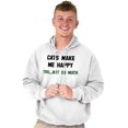 thumbnail image 2 of Animal Hoodies Sweat Shirts Sweatshirts Cats Make Me Happy You Not So Much Pet Gift, 2 of 2