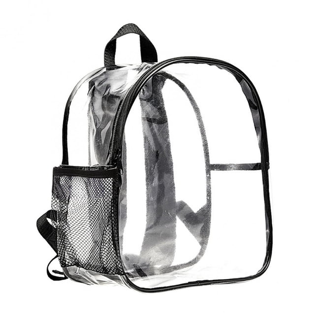 EQWLJWE Clear Mini Backpack Approved Clear Backpack Small for Work, Travel, Concert, Beach & Sports