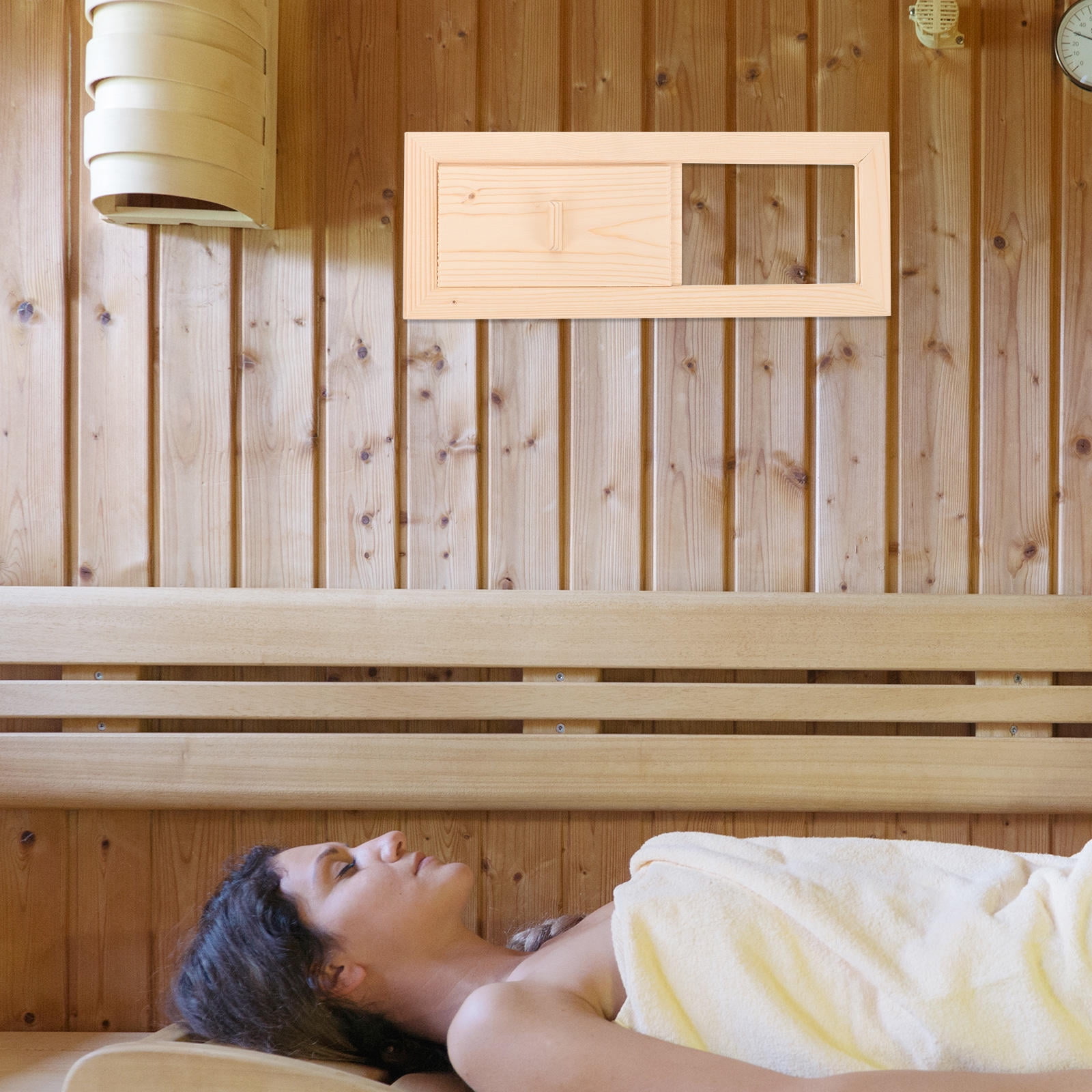 Worgeous 3pcs Sauna Room Cedar Air Vent Grille Wooden Summer Sauna Ventilation Panel