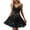 Black, variant on Yongcuo Independence Day Women's Sleeveless V-Neck Spaghetti Strap Dress with American Flag Print, Casual Summer A-Line Mini Dress Black L