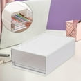 thumbnail image 4 of Organizador de caja de almacenamiento de escritorio, cajón apilable, mesa organizadora para oficina y Blanco Talla S, 4 of 8