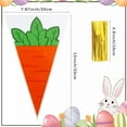 thumbnail image 5 of 200 Counts Easter Carrot Transparent Cone Cello Bags, Easter Bags for Goodies, Easter Treat Bags, Cellophane Carrot Shaped Goody Bags with Twist Ties for Easter Party Favor, Cookies, Candy, Popcorn, 5 of 7