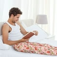 thumbnail image 5 of Bingfone Floral Mugs And Strawberries Mens All Over Print Sleep Pajama Pants-Large, 5 of 5