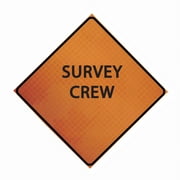 Cortina Safety Products- 07-800-3079 36" Marathon Fluorescent Reflective Rollup, Survey Crew