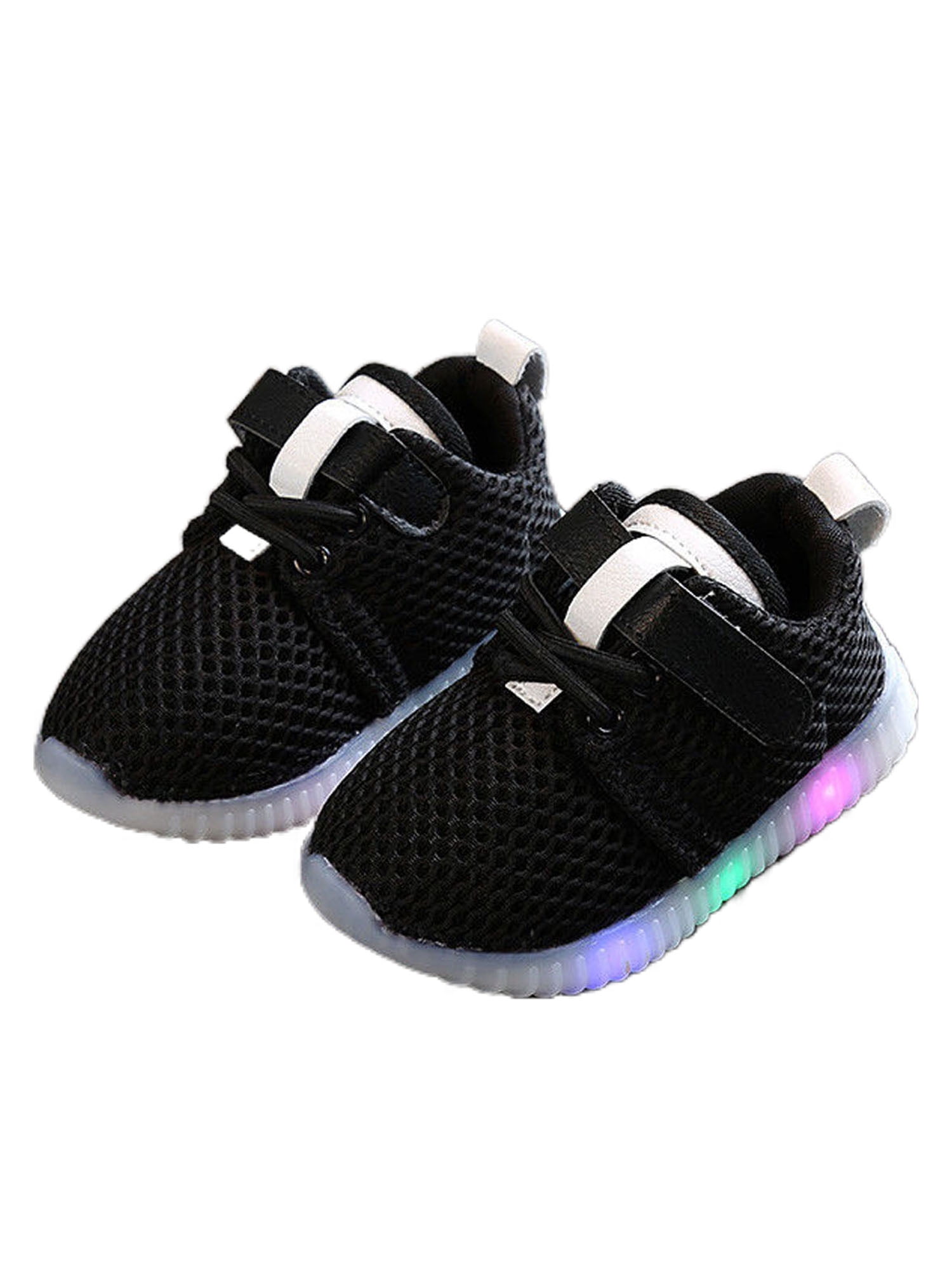 Toddler Children Boys Girls Kid LED Light Running Athletics Sneakers Baby Shoes 