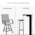 thumbnail image 5 of Outdoor Bar Stools Set of 2, 28.4" Pub Height Tall Patio Chairs, All-Weather 360° Swivel Patio Barstools for Outside Garden Poolside Yard, Gray, 5 of 8